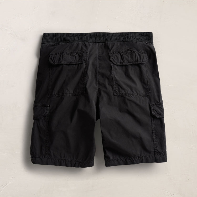Parachute Poplin Cargo Short in Black | James Perse Los Angeles
