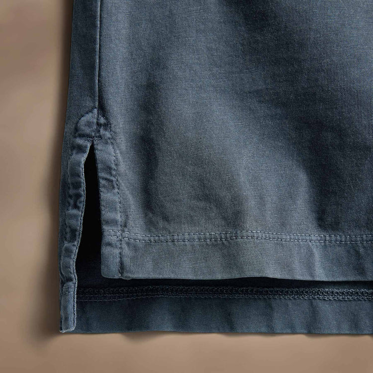 Sueded Jersey Polo in Blue Noir Pigment | James Perse Los Angeles