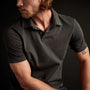 Sueded Jersey Polo in Carbon Pigment | James Perse Los Angeles