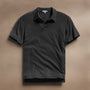 Sueded Jersey Polo in Carbon Pigment | James Perse Los Angeles