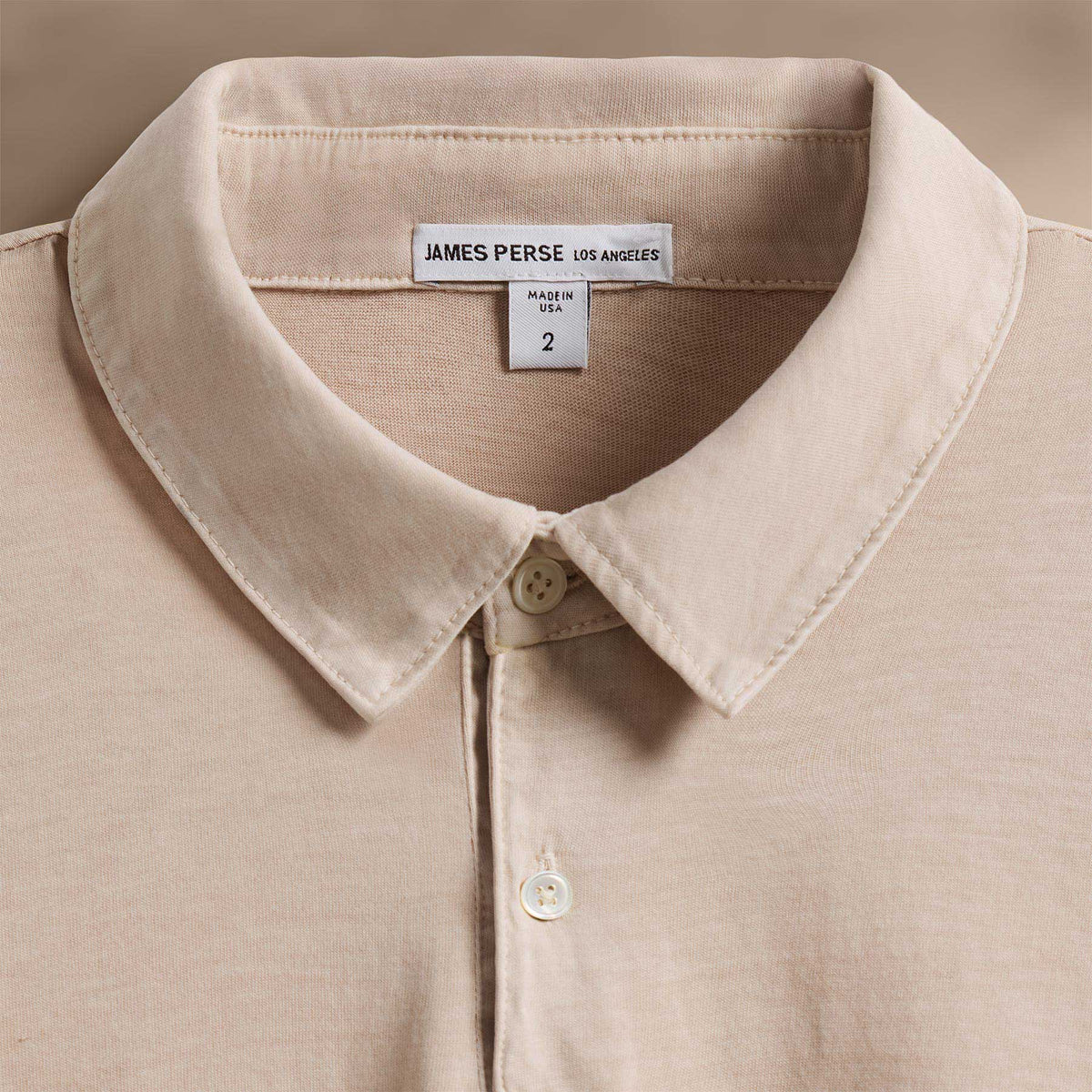 Sueded Jersey Polo in Faint Pigment | James Perse Los Angeles
