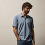 Sueded Jersey Polo in Ocean Pigment | James Perse Los Angeles