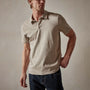 Sueded Jersey Polo in Toast Pigment | James Perse Los Angeles