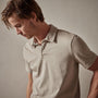 Sueded Jersey Polo in Toast Pigment | James Perse Los Angeles