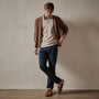 Sueded Jersey Polo in Toast Pigment | James Perse Los Angeles