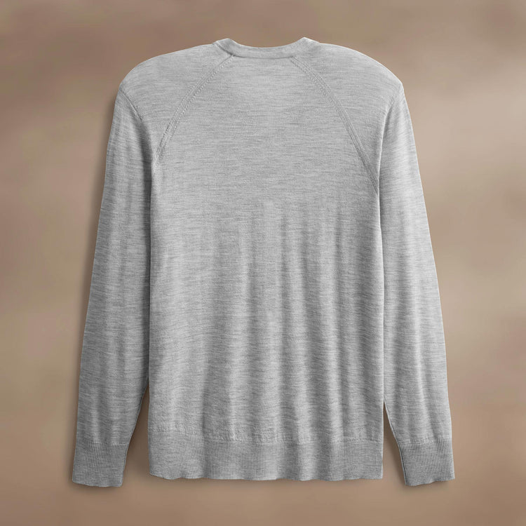 Ultra Fine Cshmr Raglan Crew in Light Heather Grey | James Perse Los Angeles
