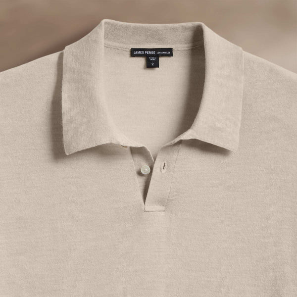 Ultrafine Cashmere Polo in Balsa | James Perse Los Angeles