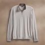Ultra Fine Cshmr Half Zip in Concrete | James Perse Los Angeles