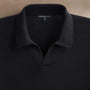 Ultra Fine Cashmere Open Polo in Black | James Perse Los Angeles