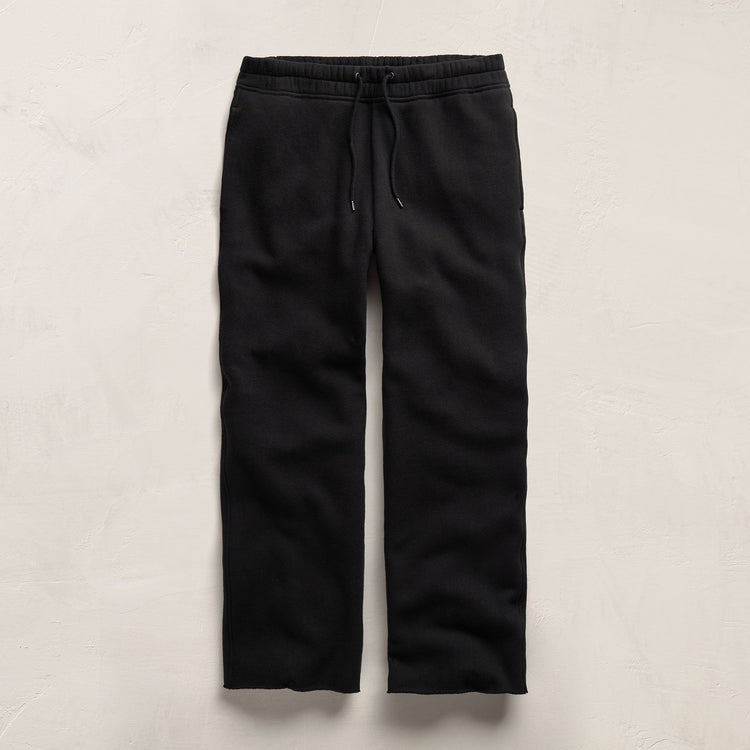 Cozy Straight Sweat Pant in Black | James Perse Los Angeles