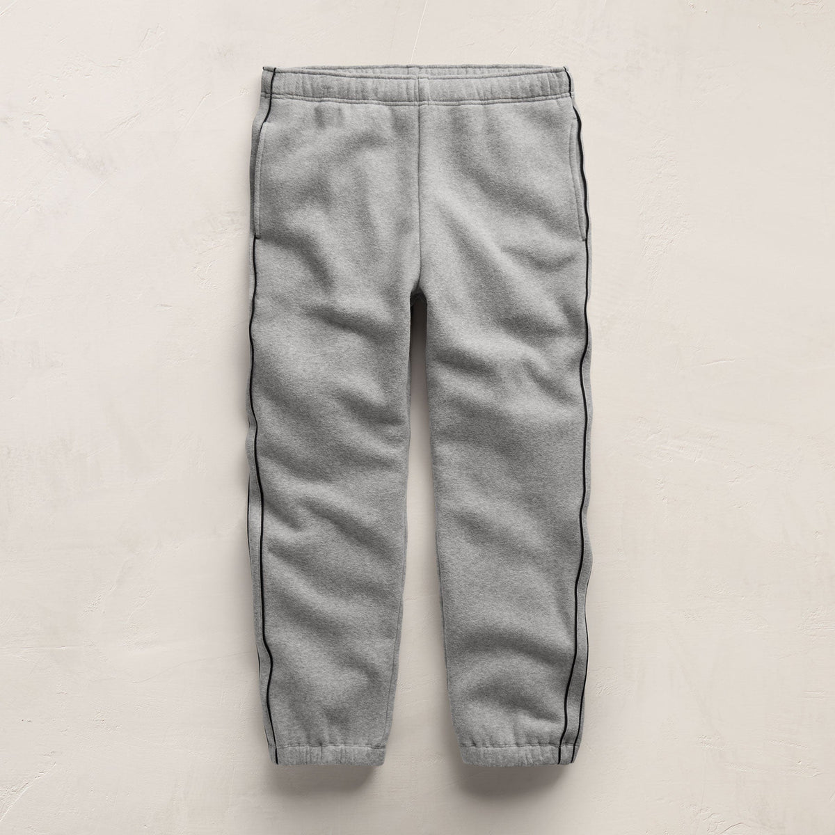 Cozy Sweat Pant With Piping in Heather Grey | James Perse Los Angeles