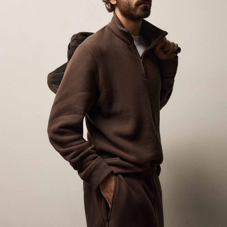 Cozy Half Zip in Porcupine | James Perse Los Angeles