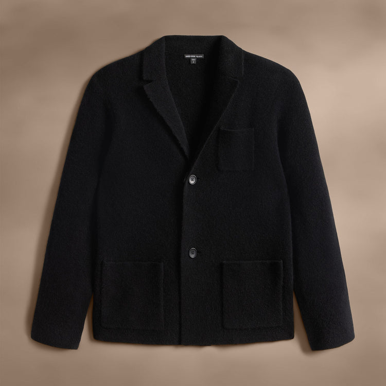 Sweater Knit Blazer in Black | James Perse Los Angeles