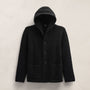 Chunky Waffle Knit Hooded Coat in Black | James Perse Los Angeles