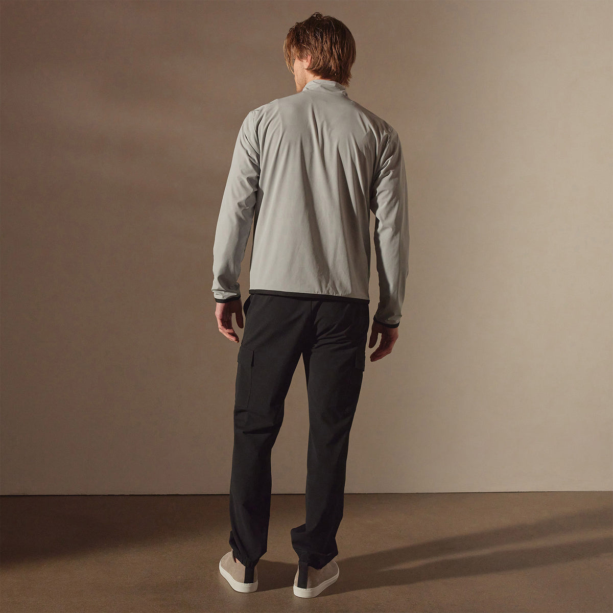 Mesh Line Zip Up Sport Jacket in Shark | James Perse Los Angeles