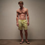 Curved Hem Board Short in Neon/Carbon | James Perse Los Angeles