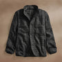 Wool Blend Plaid Car Coat  in Black/Grey Plaid | James Perse Los Angeles