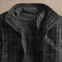 Wool Blend Plaid Car Coat  in Black/Grey Plaid | James Perse Los Angeles