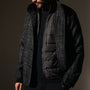 Wool Blend Plaid Car Coat in Black/Grey Plaid | James Perse Los Angeles