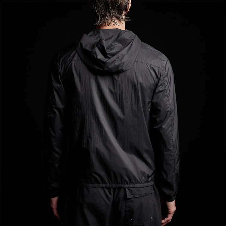 Lightweight Hooded Windbreaker in Black | James Perse Los Angeles