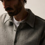 Wool Cashmere Twill Shirt in Heather Grey | James Perse Los Angeles