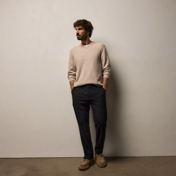 Wool Cashmere Flannel Pant in Black | James Perse Los Angeles