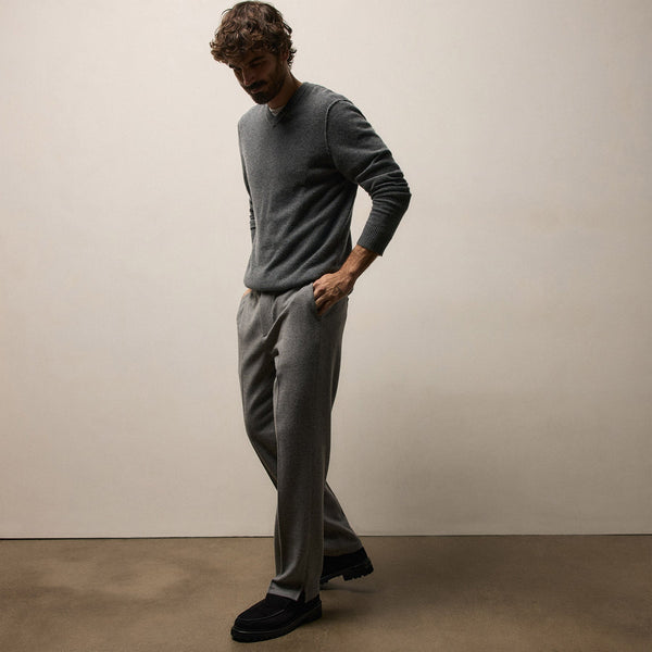 Wool Cashmere Flannel Pant in Heather Grey | James Perse Los Angeles