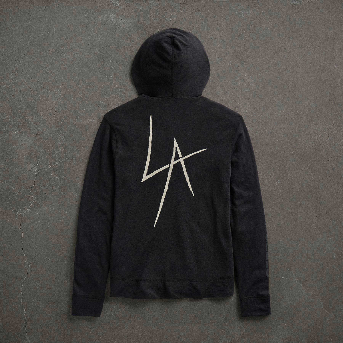 JP x LA in Zipup Hoodie in Black | James Perse Los Angeles