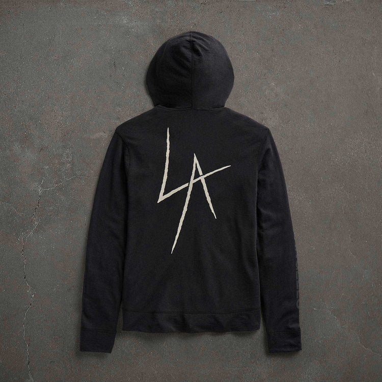 JP x LA in Zipup Hoodie in Black | James Perse Los Angeles