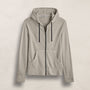 Vintage French Terry Zip Up Hoodie in Concrete Pigment | James Perse Los Angeles