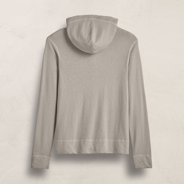 Vintage French Terry Zip Up Hoodie in Concrete Pigment | James Perse Los Angeles
