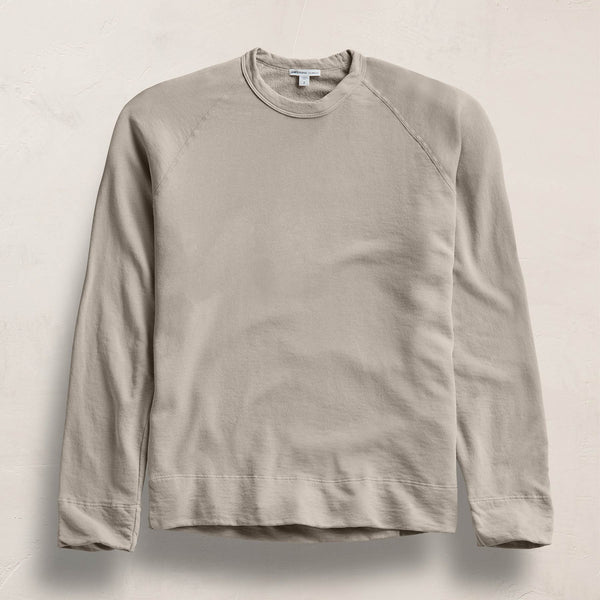 Vintage French Terry Sweatshirt in Concrete Pigment | James Perse Los Angeles