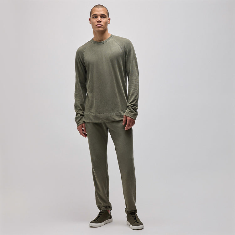 Vintage French Terry Sweatshirt in Trooper Pigment | James Perse Los Angeles