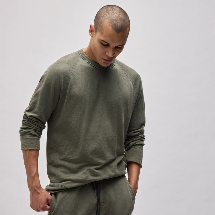 Vintage French Terry Sweatshirt in Trooper Pigment | James Perse Los Angeles
