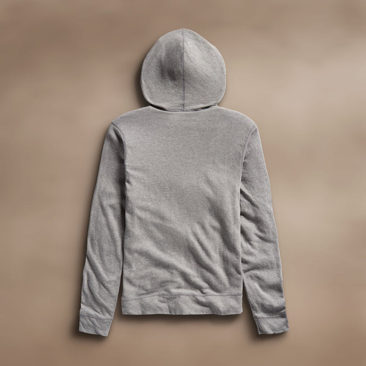 Vintage French Terry Zip Up Hoodie in Heather Grey | James Perse Los Angeles