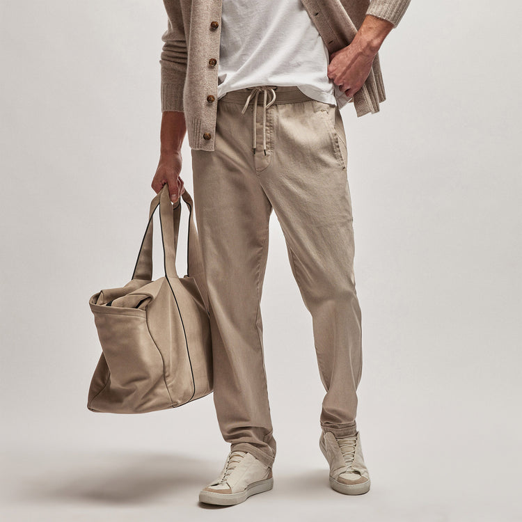 Cotton Twill Pant in Toast Pigment | James Perse Los Angeles