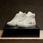 Men's Solstice Skate High Top Sneaker in White/Taupe | James Perese Los Angeles