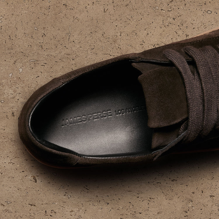 Men's Suede Retro Sneaker in Ebony | James Perse Los Angeles