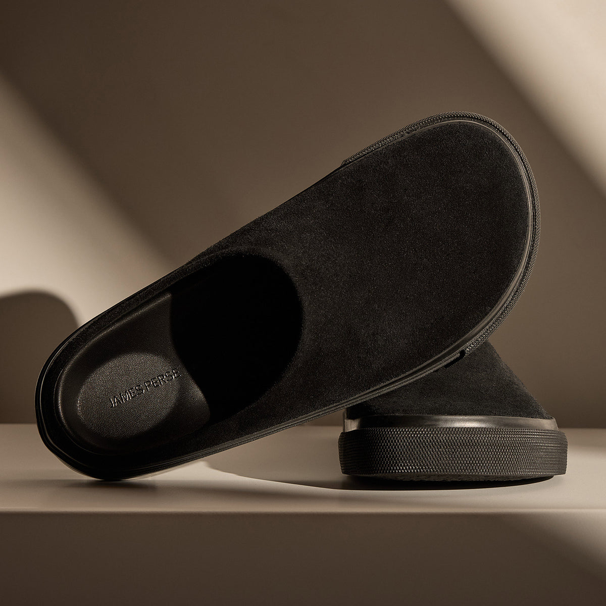 Men's Suede Clog in Black | James Perse Los Angeles