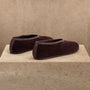 Women's Binded Suede Ballet Flat In Deep Burgundy/Wine | James Perse Los Angeles