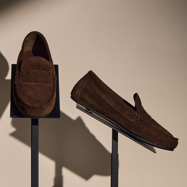 Women's Suede Loafers in Cafe | James Perse Los Angeles