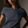 Cotton Linen Retro Pocket Tee in Asphalt | James Perse Los Angeles