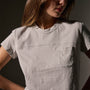Cotton Linen Retro Pocket Tee in Salt | James Perse Los Angeles