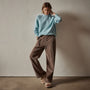 Cotton Cashmere Blend Pullover in Baby Blue | James Perse Los Angeles