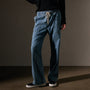 Wide Leg Pull On Denim Pant  in Mid Bleach Wash | James Perse Los Angeles