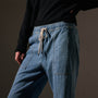 Wide Leg Pull On Denim Pant  in Mid Bleach Wash | James Perse Los Angeles