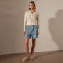 Pull On Denim Short in Bleach Wash | James Perse Los Angeles
