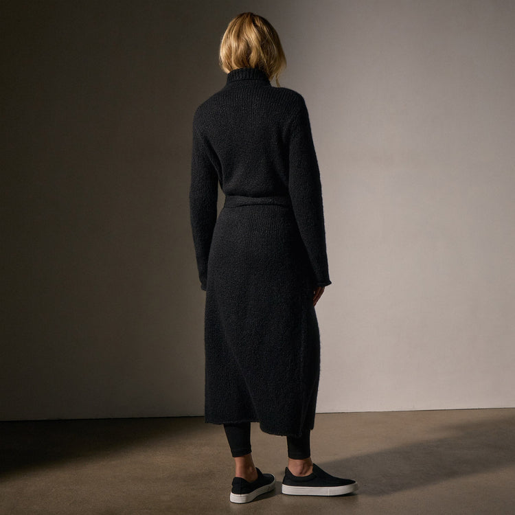 Cashmere Double Breasted Coat in Black | James Perse Los Angeles