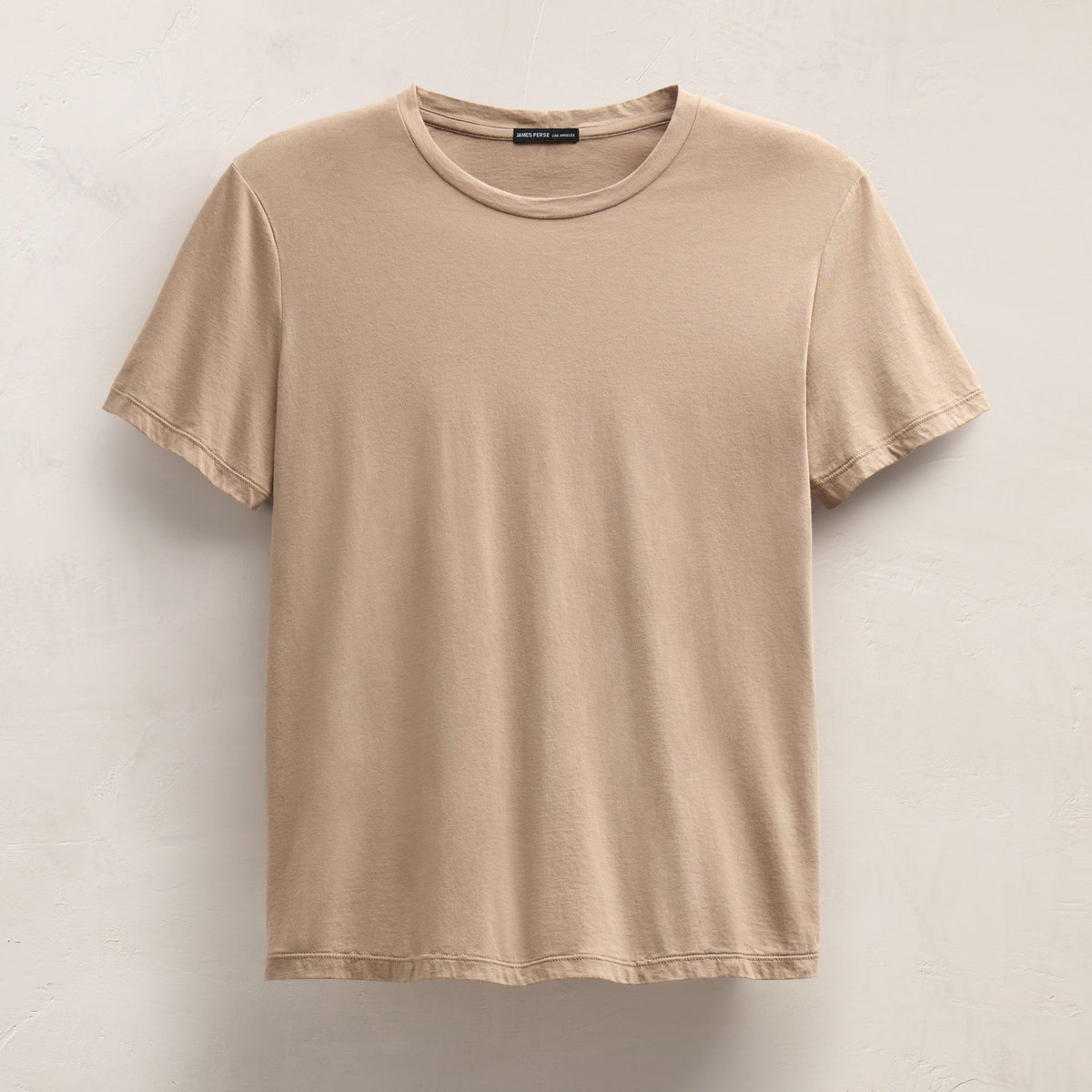 Short Sleeve Elevated Lotus Jersey Crew in Coffee | James Perse Los Angeles