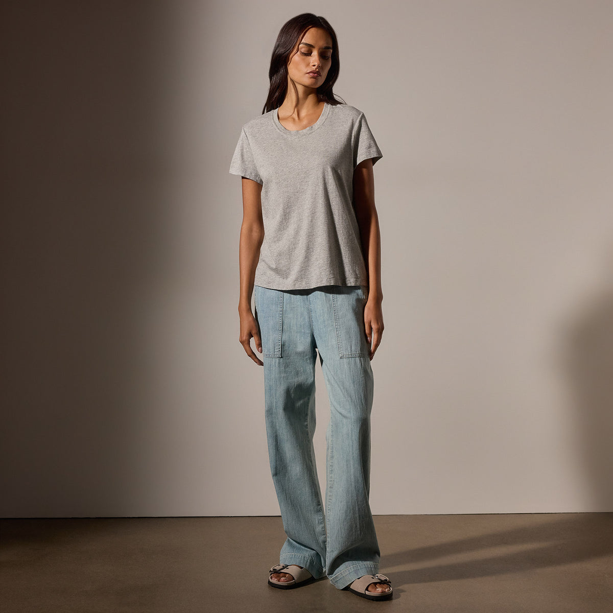 Vintage Heathered Little Boy Tee in Heather Grey | James Perse Los Angeles